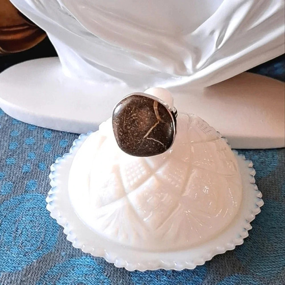 Boulder Opal Matrix Ring In 925 Sterling Silver. - Picture 3 of 4